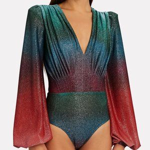 PATBO Lurex Metallic Ombre Bodysuit XS